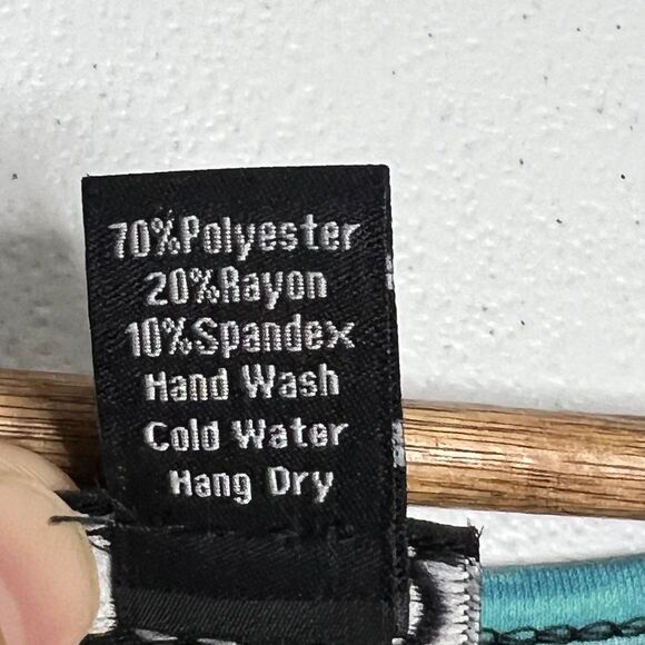 Clara Sun Woo Blouse Top Blue Floral Abstract Asymmetric Hem Tunic Art To Wear S - Picture 5 of 9